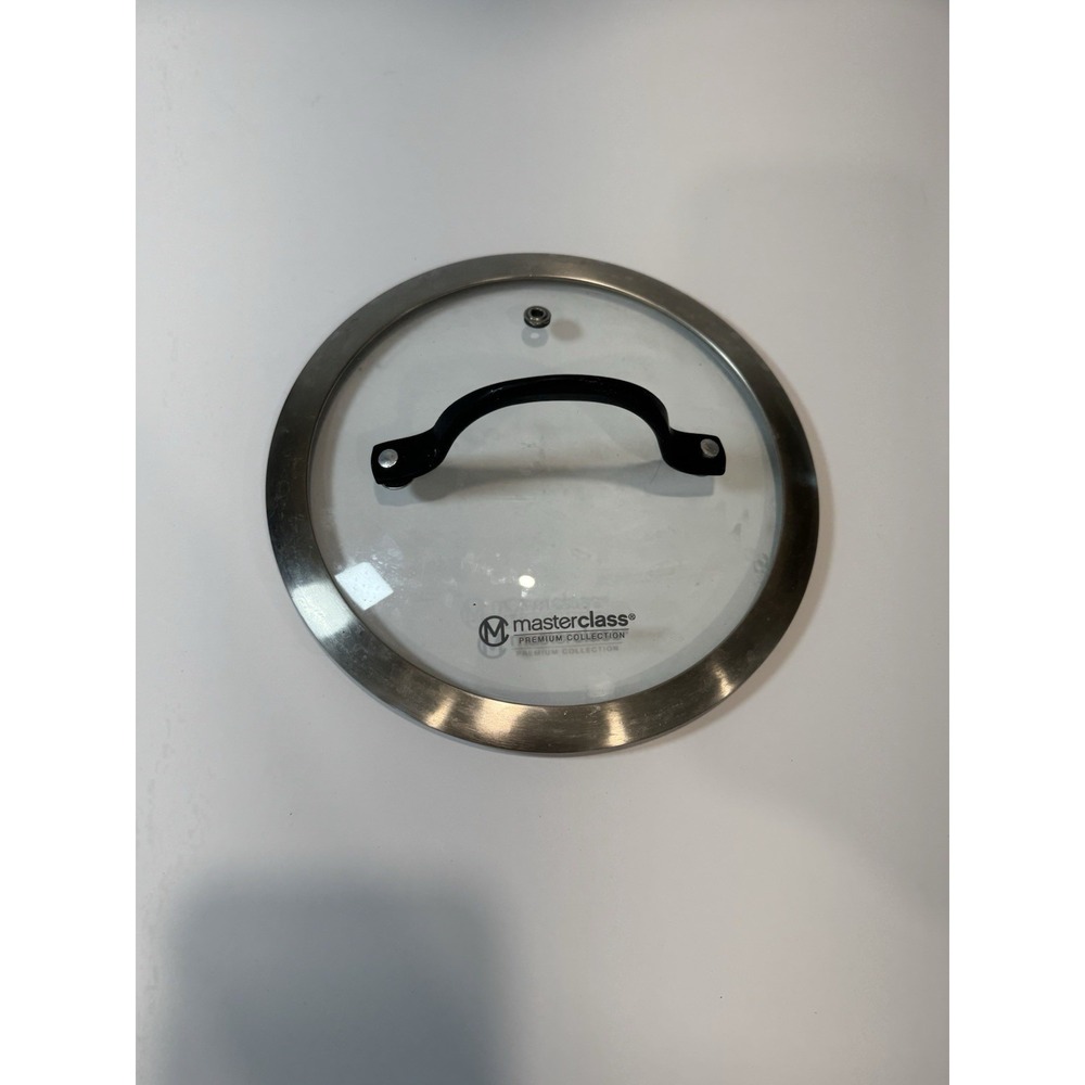 Masterclass Premium Cookware Glass Replacement Lid Vented 6.75 inside blk handle